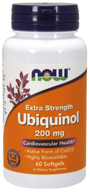 NOW Foods Ubiquinol, 200mg - 60 kapsulių, maisto papildas sveikatai