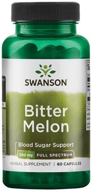 Swanson Bitter Melon, 500mg - 60 kapsulių, sveikatos papildas