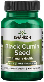 Swanson juodųjų kmynų sėklų maisto papildas, 400mg, 60 kapsulių