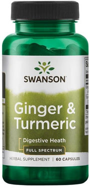 Swanson Ginger & Turmeric kapsulės sveikatai