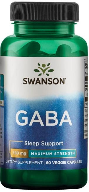 Swanson GABA, 750 mg maksimaalse tugevusega - 60 kapslit