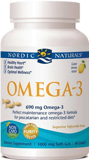 Nordic Naturals Omega-3, 690 mg sidrun (kalaželatiin) - 60 kapslit