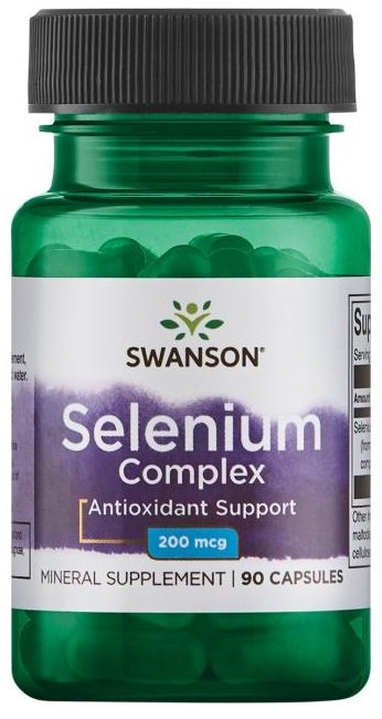 Swanson Selenium Complex, 200mcg - 90 kapsulių
