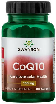 Swanson CoQ10, 100mg - 100 kapsulių, sveikatos papildas