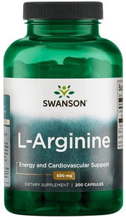 Swanson L-Arginine, 500mg - 200 kapsulių