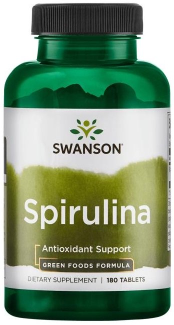 Swanson Spirulina maisto papildas, 180 tablečių