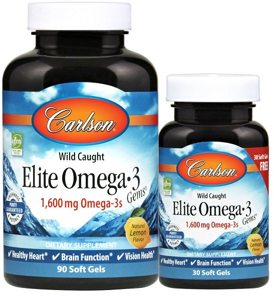 Omega-3 kapsulės Carlson Labs Elite Lemon