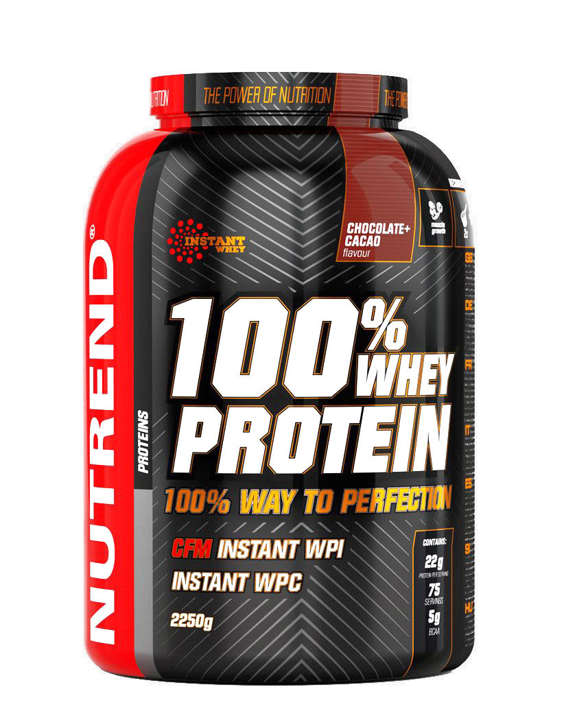 Nutrend 100% Whey Protein, šokolado kakavos skonis, sporto papildas