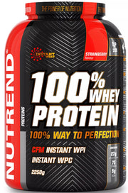 Nutrend 100% Whey Protein, Braškių skonio, sporto papildas