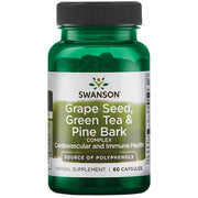Swanson Grape Seed, Green Tea & Pine Bark kapsulės