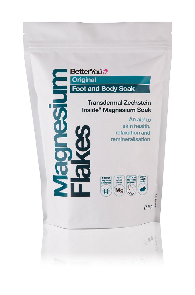 BetterYou Magnesium Flakes - 1000 g, odos ir plaukų grožiui, maisto papildas
