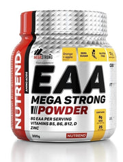 Nutrend EAA Mega Strong Powder, apelsinas ir obuolys, sporto papildas