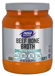 NOW Foods Bone Broth, Beef Powder - 544 g baltymų milteliai