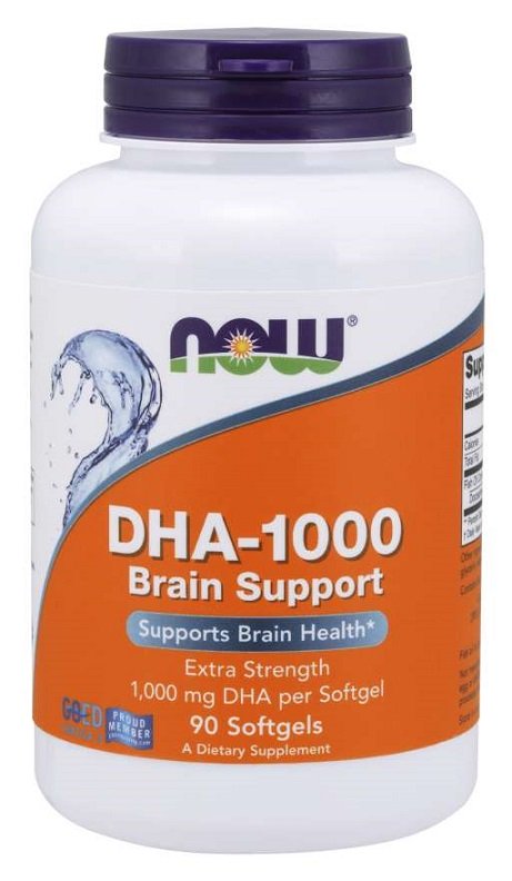 NOW Foods DHA-1000 Brain Support kapsulės