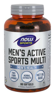 NOW Foods Men's Active Sports Multi - 180 kapsulių, maisto papildas sportui
