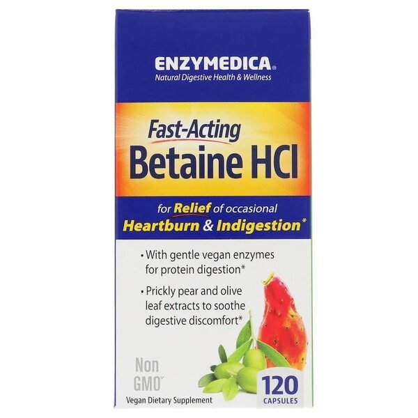 Enzymedica Betaine HCl - 120 kapslit