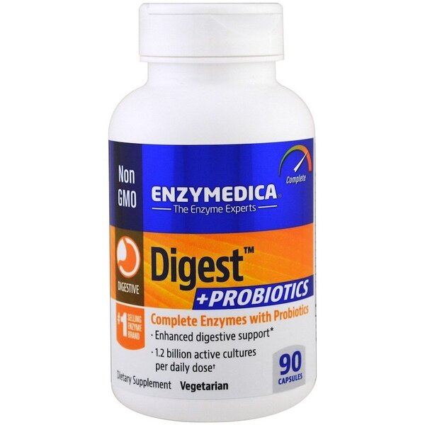 Enzymedica Digest + probiootikumid - 90 kapslit