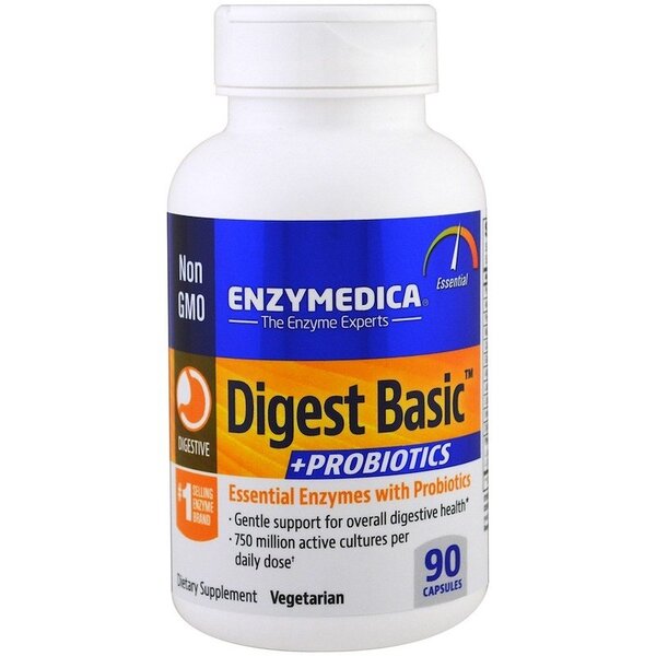 Enzymedica Digest Basic + probiootikumid - 90 kapslit