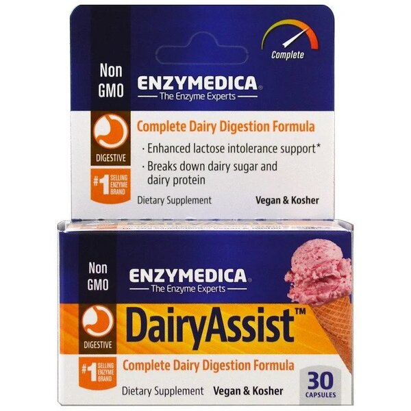 Enzymedica DairyAssist - 30 kapslit