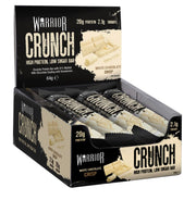 Warrior Crunch Bar, Balta šokolado traškučiai, 12 vnt., sporto užkandis