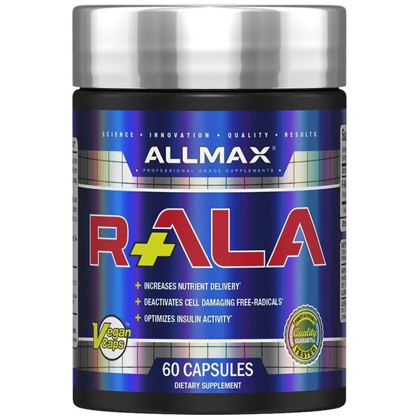 AllMax Nutrition R+ALA kompleksas, 60 kapsulės, maisto papildas sveikatai