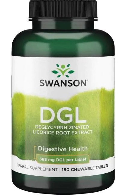 Swanson DGL, 385mg - 180 kramtomų tablečių