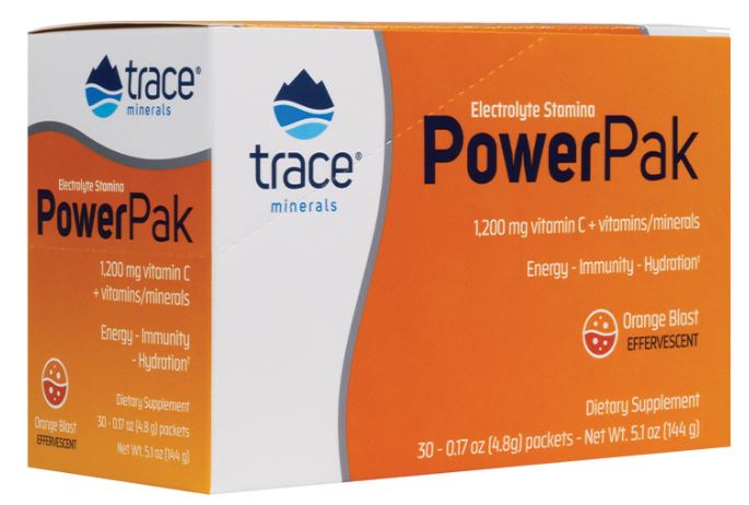 Elektrolitų maisto papildas PowerPak, apelsinų skonio, 30 paketėlių