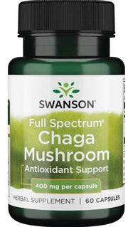 Swanson Chaga grybas kapsulės, sveikatos papildas
