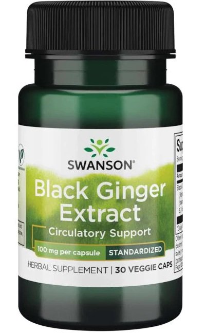 Swanson juodasis imbiero ekstraktas, 100mg, 30 kapsulių