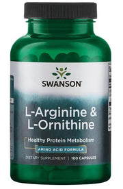 Swanson L-Arginine & L-Ornithine - 100 kapsulių
