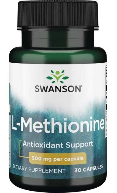 Swanson L-Metioninas, 500mg, 30 kapsulių