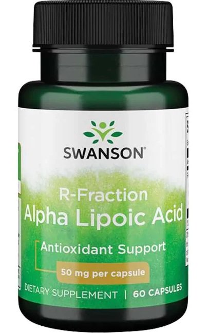 Swanson R-Fraction Alpha Lipoic Acid, 50mg - 60 kapsulių