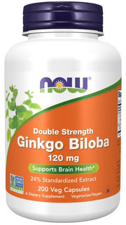 NOW Foods Ginkgo Biloba topelttugevusega, 120 mg - 200 kapslit