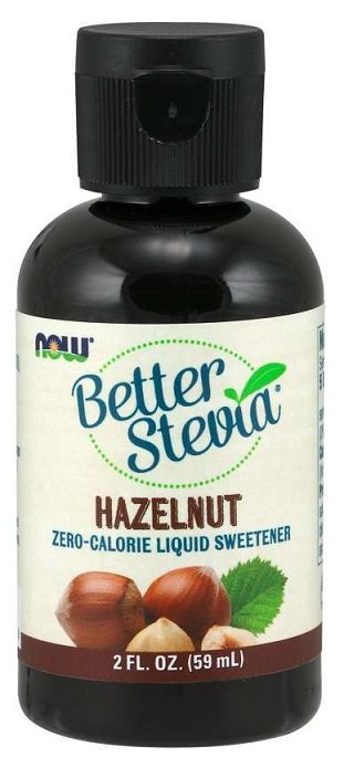 NOW Foods Better Stevia Hazelnut skystas saldiklis