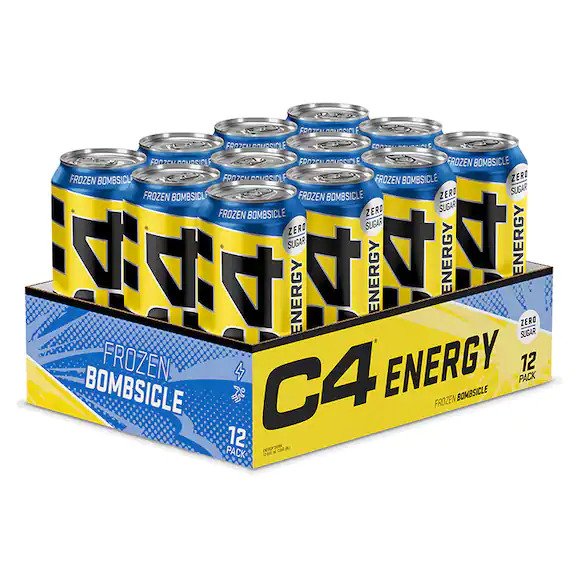 C4 energijos gėrimas, Frozen Bombsicle, 12 skardinių, sporto papildas