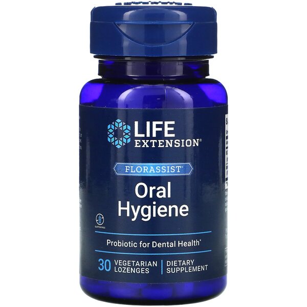 Life Extension Florassist Oral Hygiene - 30 vegetarinių lozengų