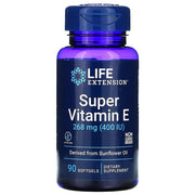 Life Extension Super Vitamin E, 268mg - 90 kapsulių, maisto papildas, vitaminai ir mineralai