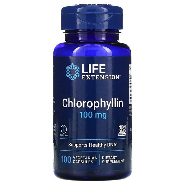 Life Extension Chlorophyllin, 100mg, maisto papildas, sveikatai