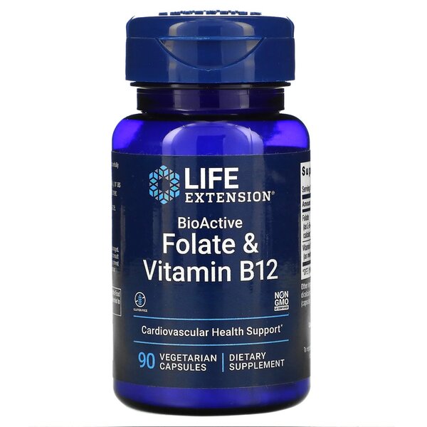 Maisto papildas BioActive Folate Vitamin B12 kapsulės