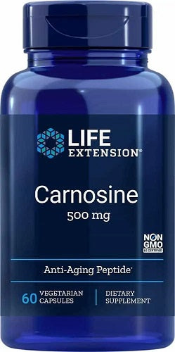 Life Extension Carnosine, 500mg - 60 kapsulių, maisto papildas