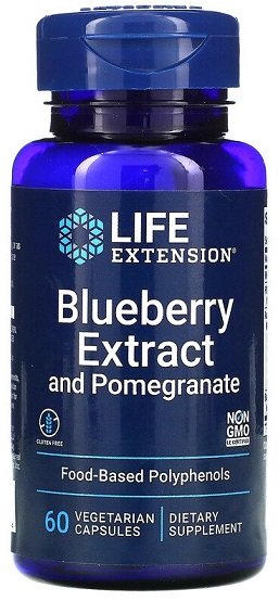 Blueberry ekstraktas su granata kapsulės