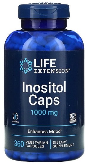 Life Extension Inositol Caps, 1000 mg - 360 vegetariškos kapsulės