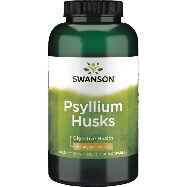 Swanson Psyllium Husk kapsulės, sveikatos papildas