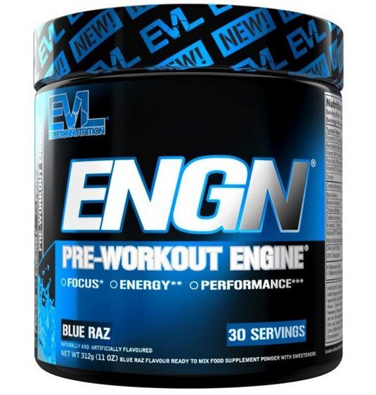 EVLution Nutrition ENGN, Blue Raz - 312 g maisto papildas sportui
