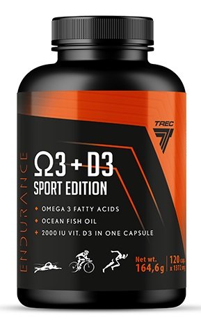 Omega-3 ir D3 papildas sportui