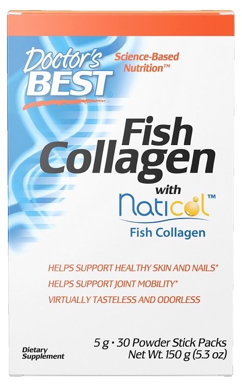 Doctor's Best žuvų kolagenas, 30 pakelių, maisto papildas