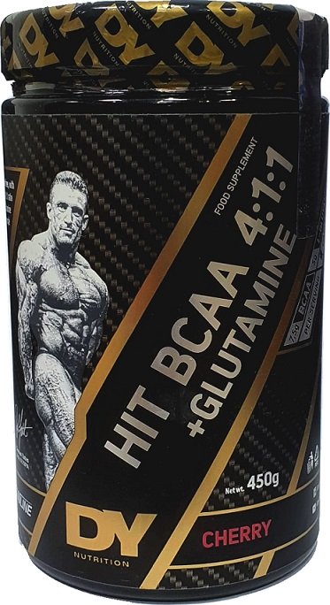 Dorian Yates HIT BCAA 4:1:1 + Glutamine, Cherry - 450 g maisto papildo pakuotė