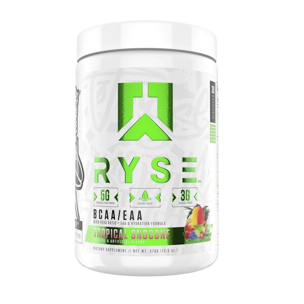 RYSE BCAA + EAA, Tropical Snocone - 378 g maisto papildas