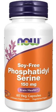 NOW Foods fosfatidilserinas kapsulės, be sojų, 150 mg, 60 vnt