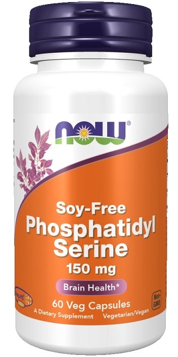 NOW Foods fosfatidilserinas kapsulės, be sojų, 150 mg, 60 vnt